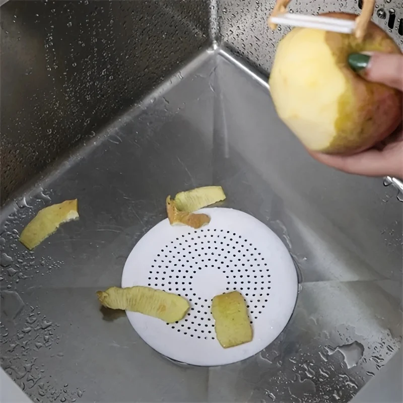 10 pcs Silicone Hair Catcher Shower Drain Cover - Effective Clog Prevention, Easy to Clean, Long-Lasting Deodorizing Filter for Kitchen and Bathroom Sinks, Bathtubs, Bathroom Essentials | Round Drain Cover | Silicone Construction