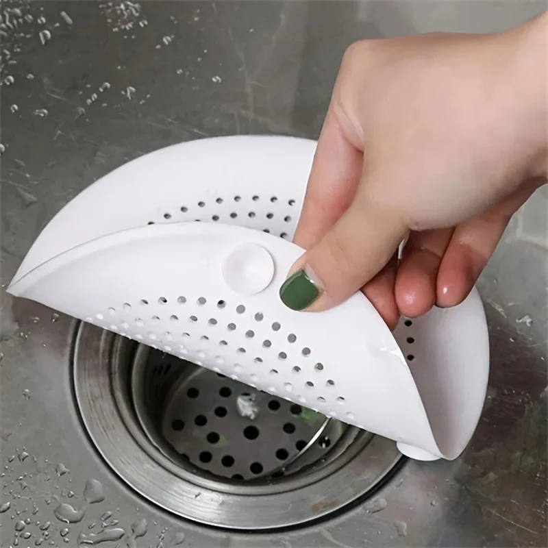 10 pcs Silicone Hair Catcher Shower Drain Cover - Effective Clog Prevention, Easy to Clean, Long-Lasting Deodorizing Filter for Kitchen and Bathroom Sinks, Bathtubs, Bathroom Essentials | Round Drain Cover | Silicone Construction