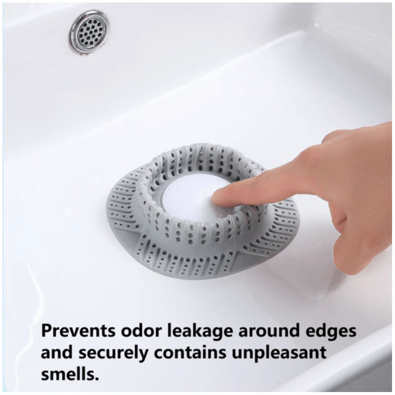 10 - Pack Universal Silicone Drain Hair Catcher - Flexible Bathroom Sink Cover for Pop-Up & Standard Drains, Leak-Proof Design